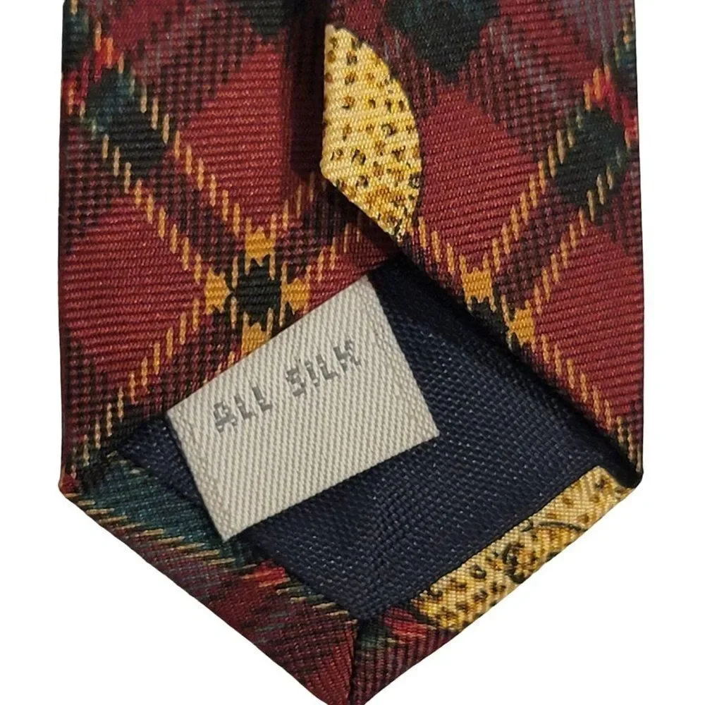 Pierre Cardin 100% Silk Golf Ball Mens Necktie Tie Red Green Christmas‎ Designer